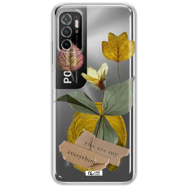 A Flower With Leaves And A Box Xiaomi Poco M3 Pro Clear Tpu Case