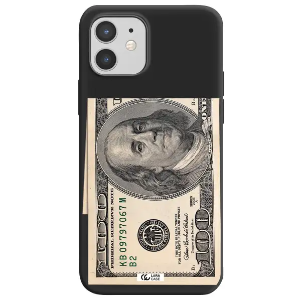 a close-up of a money bill Apple iPhone 12 mini Silicone black Case