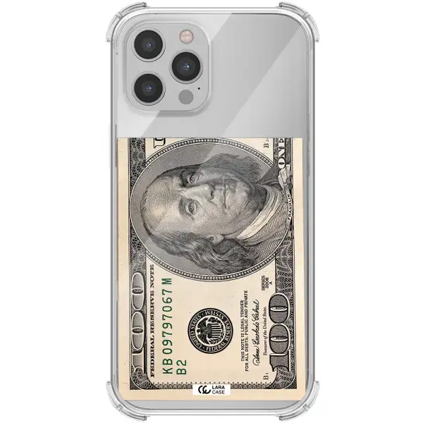 a close-up of a money bill Apple iPhone 12 pro max Clear PC Case