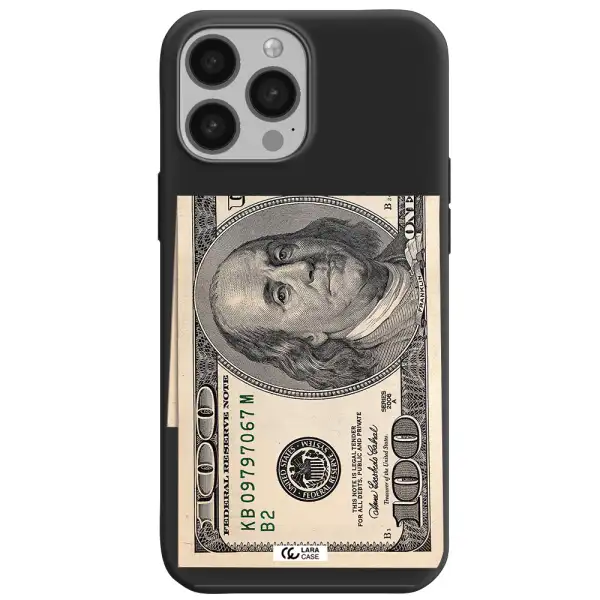 a close-up of a money bill Apple iPhone 13 Pro Max Silicone black Case