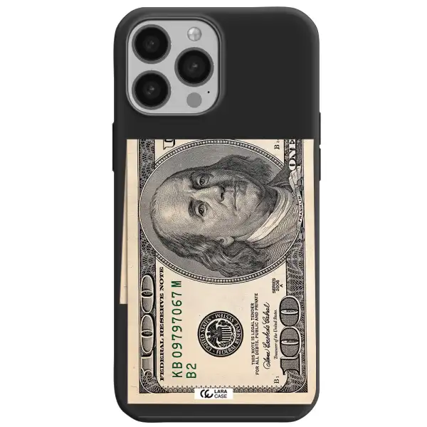 a close-up of a money bill Apple iPhone 13 Pro Silicone black Case