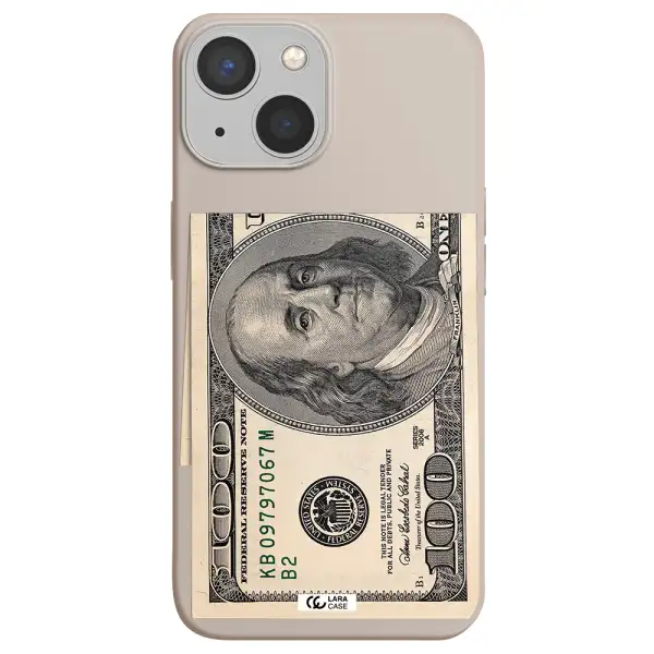 a close-up of a money bill Apple iPhone 13 Silicone Stone Case