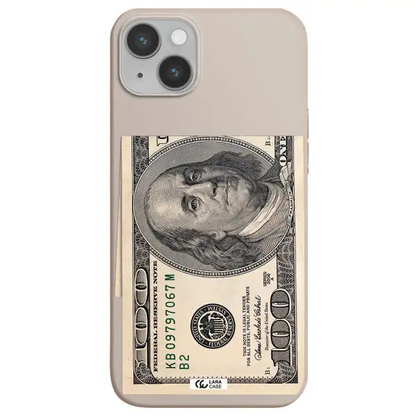 a close-up of a money bill Apple iPhone 14 plus Silicone Stone Case
