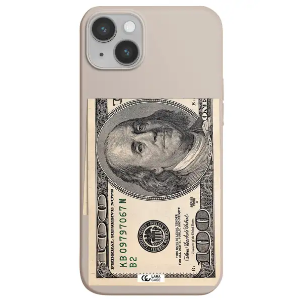 a close-up of a money bill Apple iPhone 14 Silicone Stone Case