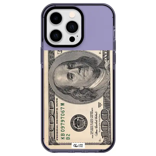a close-up of a money bill Apple iPhone 15 Pro Max impact Lilac Case