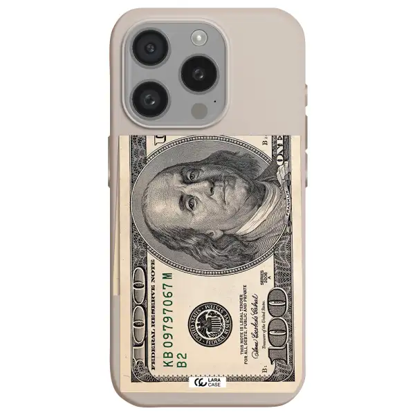 A Close-Up Of A Money Bill Apple Iphone 15 Pro Silicone Stone Case