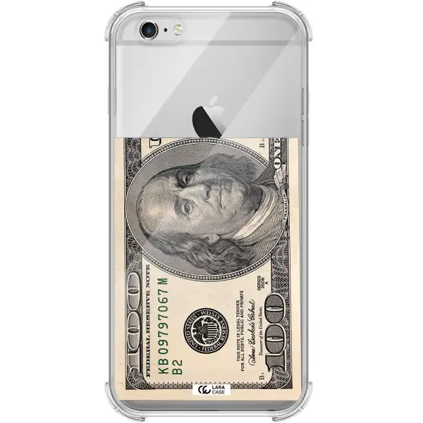 a close-up of a money bill Apple iPhone 6 s plus Clear PC Case