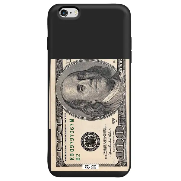 a close-up of a money bill Apple iPhone 6 s plus Silicone black Case