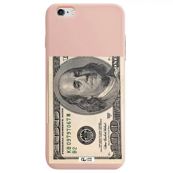 a close-up of a money bill Apple iPhone 6S Silicone pastel pink Case