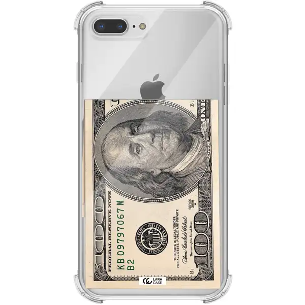 a close-up of a money bill Apple iPhone 7 plus Clear PC Case