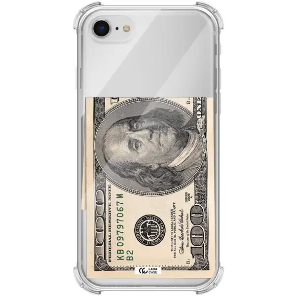 a close-up of a money bill Apple iPhone se 2020 Clear PC Case