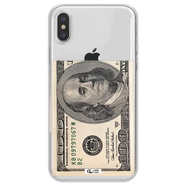 A Close-Up Of A Money Bill Apple Iphone X Clear Tpu Case