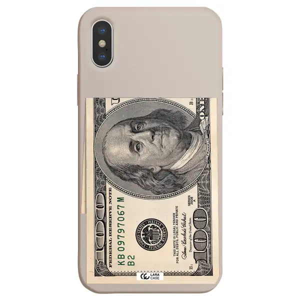 a close-up of a money bill Apple iPhone XS Silicone Stone Case