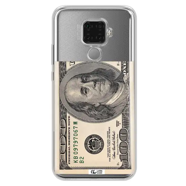 A Close-Up Of A Money Bill Huawei Mate 30 Lite Clear Tpu Case