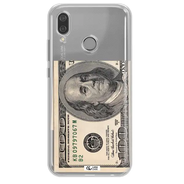 A Close-Up Of A Money Bill Huawei P20 Lite Clear Tpu Case