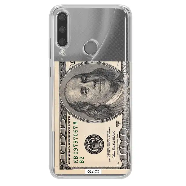 A Close-Up Of A Money Bill Huawei Y6P Clear Tpu Case