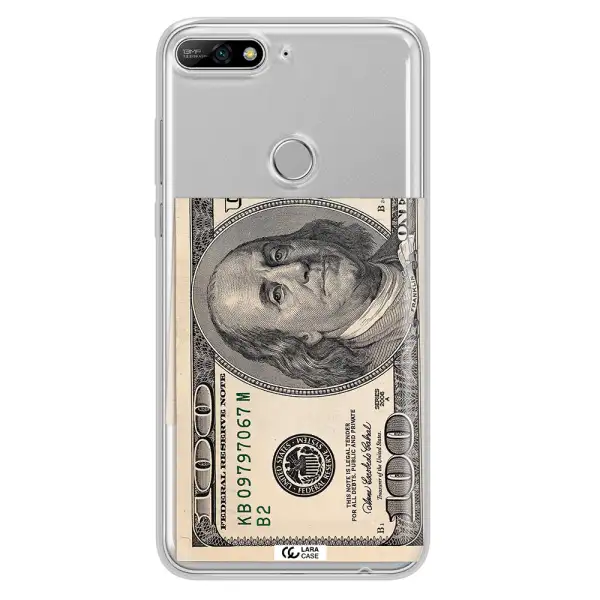 A Close-Up Of A Money Bill Huawei Y7 2018 Clear Tpu Case