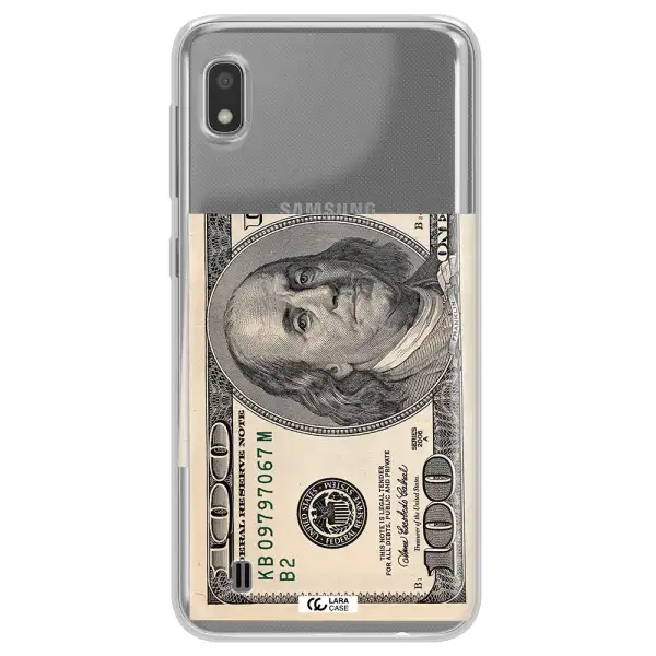 A Close-Up Of A Money Bill Samsung A10 Clear Tpu Case