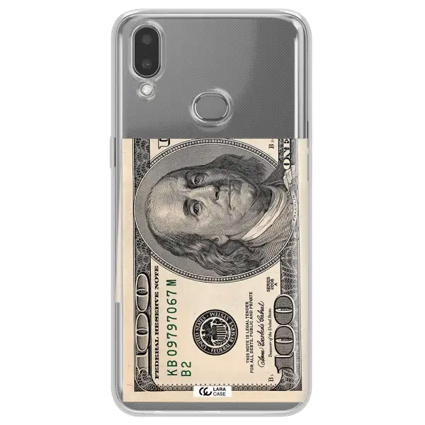 A Close-Up Of A Money Bill Samsung A10S Clear Tpu Case