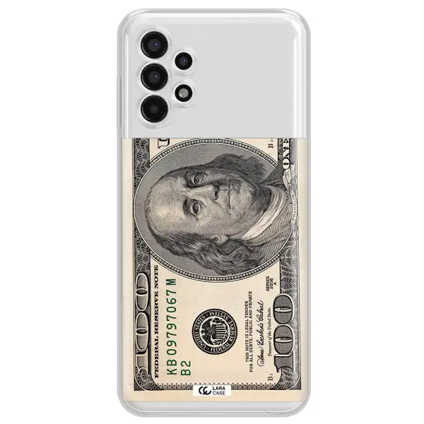 A Close-Up Of A Money Bill Samsung A13 4G Clear Tpu Case