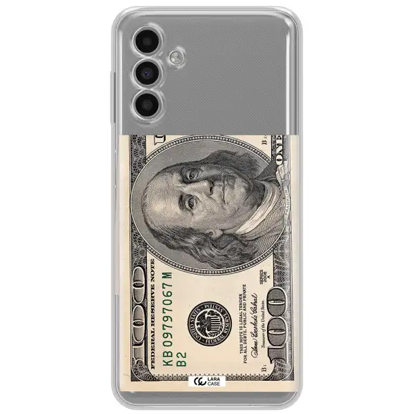 A Close-Up Of A Money Bill Samsung A13 5G Clear Tpu Case
