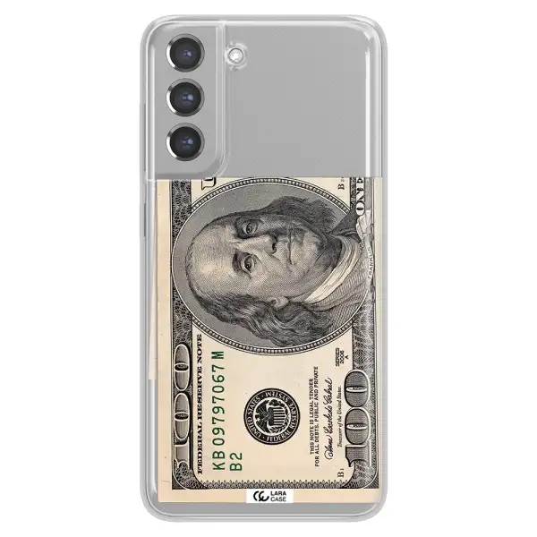A Close-Up Of A Money Bill Samsung A21 Fe Clear Tpu Case
