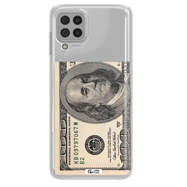 A Close-Up Of A Money Bill Samsung A22 4G Clear Tpu Case