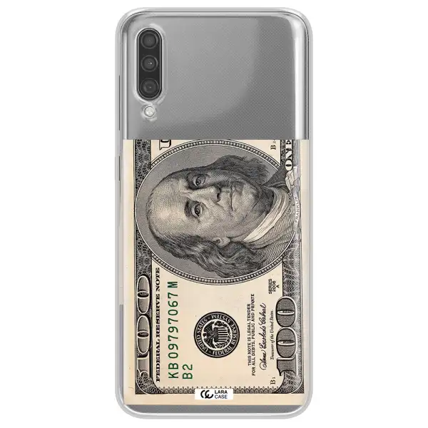 A Close-Up Of A Money Bill Samsung A30S Clear Tpu Case