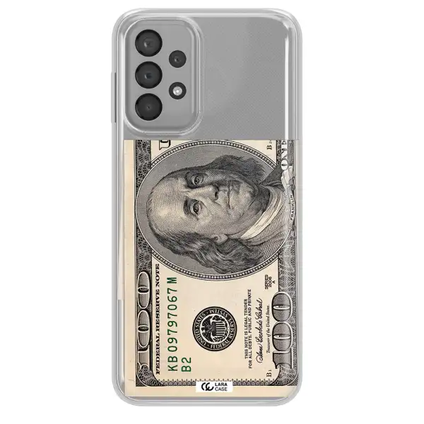 A Close-Up Of A Money Bill Samsung A33 Clear Tpu Case