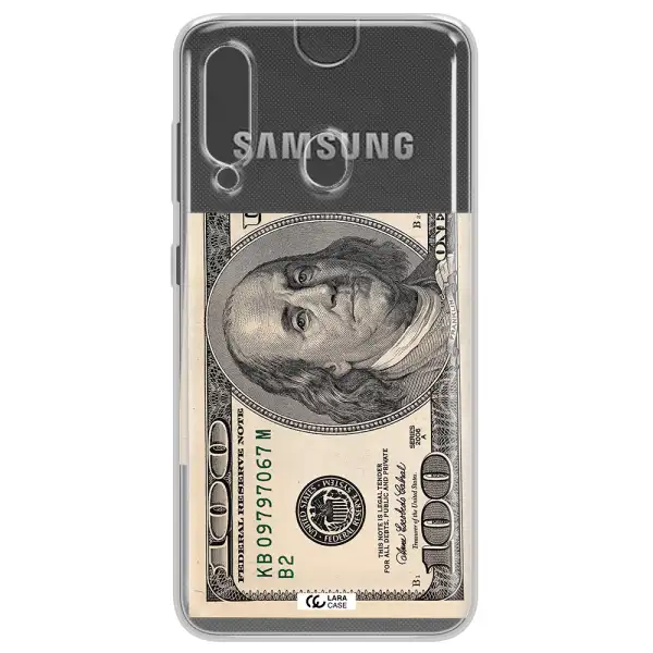 A Close-Up Of A Money Bill Samsung A60 Clear Tpu Case
