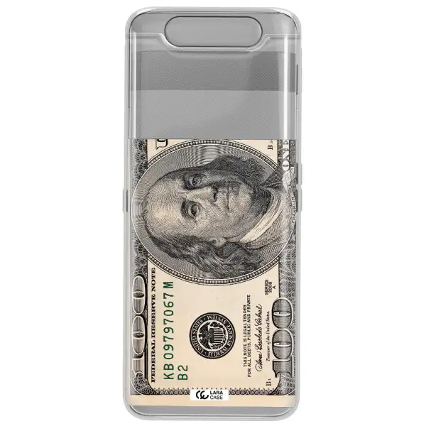 A Close-Up Of A Money Bill Samsung A80 Clear Tpu Case