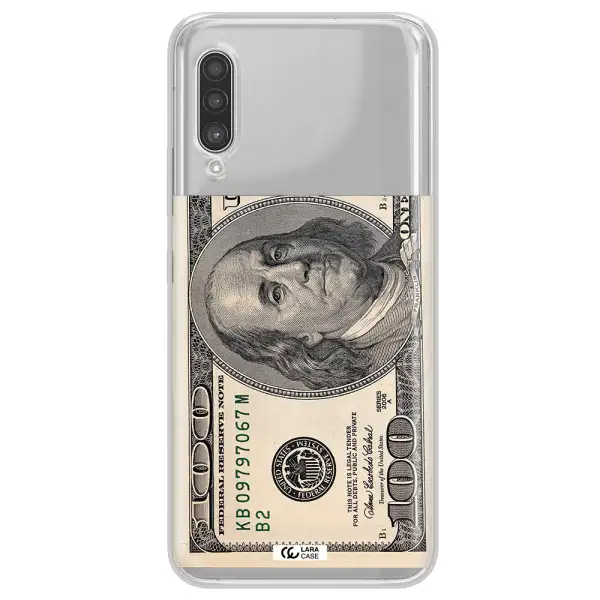 A Close-Up Of A Money Bill Samsung A90 Clear Tpu Case