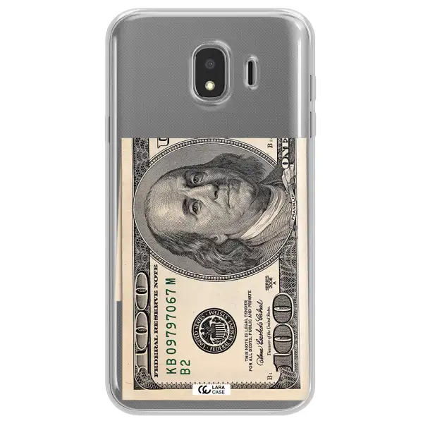 A Close-Up Of A Money Bill Samsung J4 Clear Tpu Case