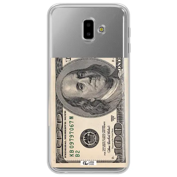 A Close-Up Of A Money Bill Samsung J6 Plus Clear Tpu Case