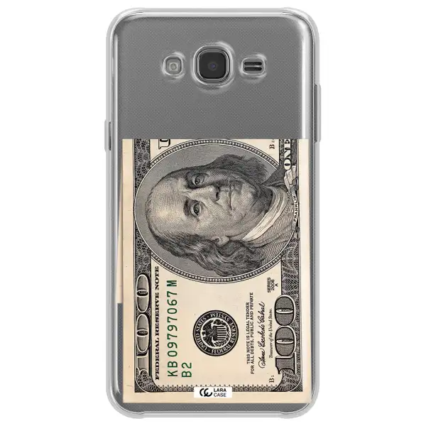 A Close-Up Of A Money Bill Samsung J7 2015 Clear Tpu Case