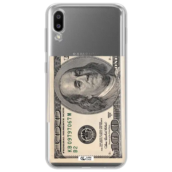 A Close-Up Of A Money Bill Samsung M10 Clear Tpu Case