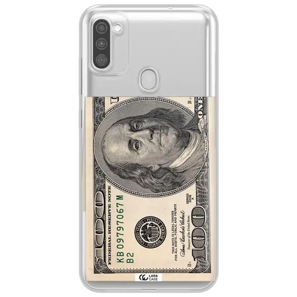 A Close-Up Of A Money Bill Samsung M11 Clear Tpu Case