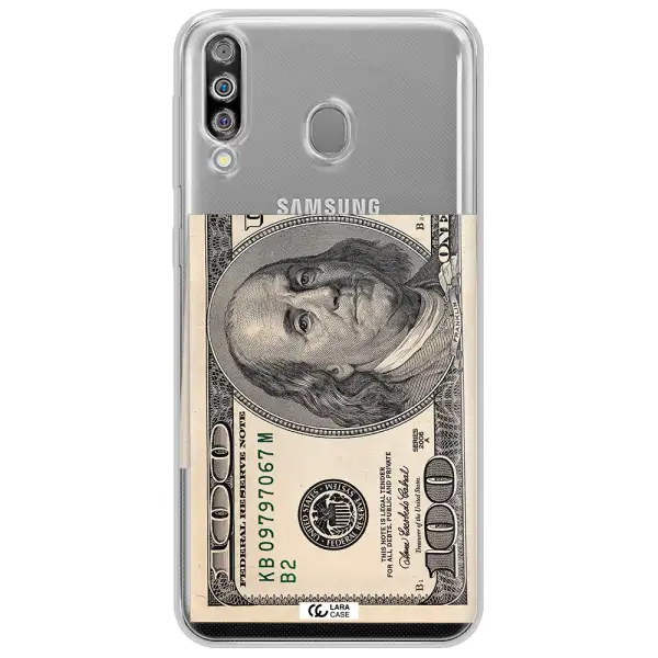 A Close-Up Of A Money Bill Samsung M30 Clear Tpu Case