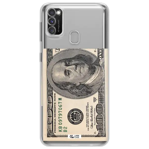 A Close-Up Of A Money Bill Samsung M30S Clear Tpu Case