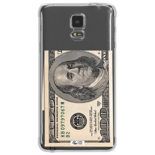 A Close-Up Of A Money Bill Samsung Note 4 Clear Tpu Case