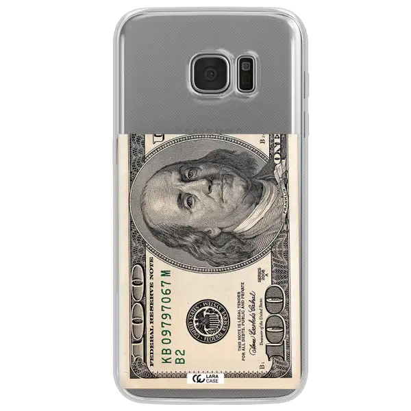 A Close-Up Of A Money Bill Samsung S7 Edge Clear Tpu Case