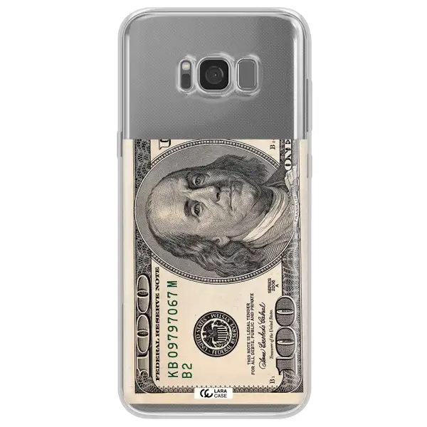 A Close-Up Of A Money Bill Samsung S8 Clear Tpu Case