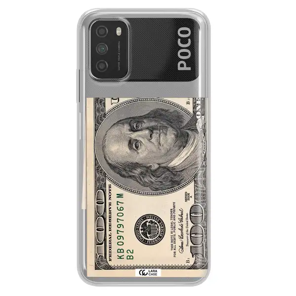 A Close-Up Of A Money Bill Xiaomi Poco M3 Clear Tpu Case