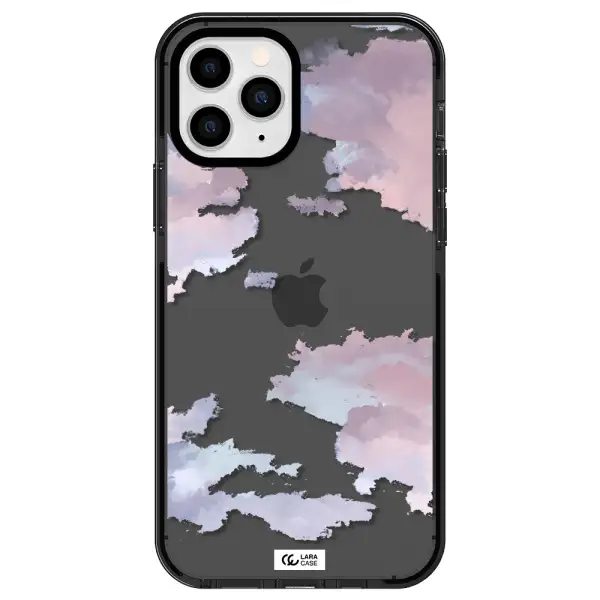a close-up of a cloud Apple iPhone 11 pro max impact Smoke Black Case