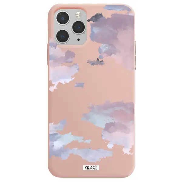 a close-up of a cloud Apple iPhone 11 pro max Silicone pastel pink Case