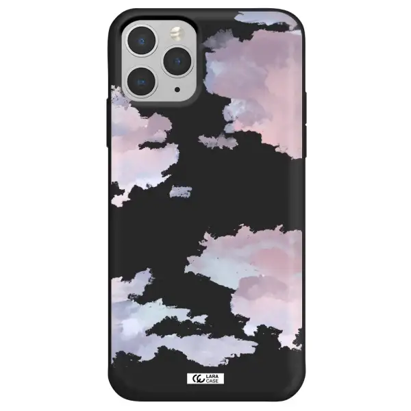 a close-up of a cloud Apple iPhone 11 pro Silicone black Case