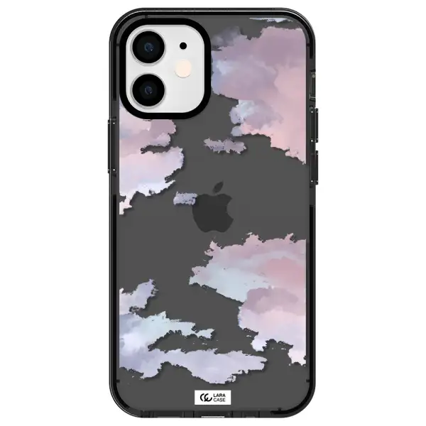 a close-up of a cloud Apple iPhone 12 mini impact Smoke Black Case