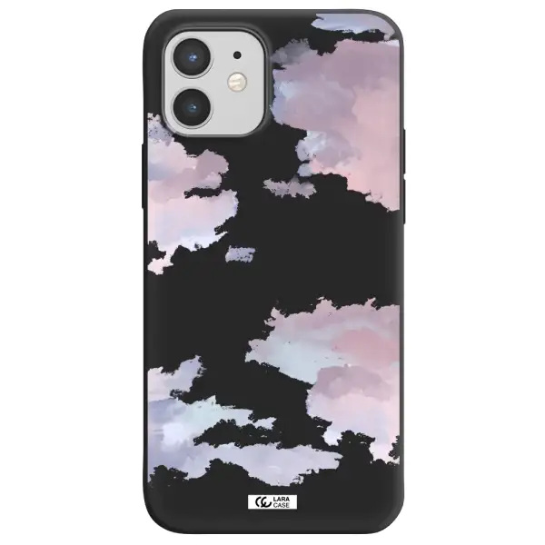 a close-up of a cloud Apple iPhone 12 mini Silicone black Case