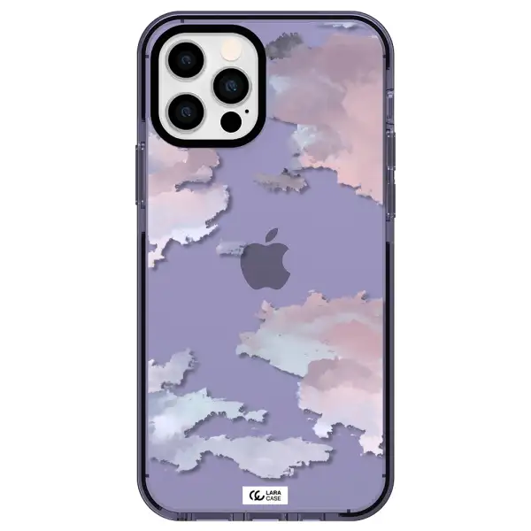 a close-up of a cloud Apple iPhone 12 pro impact Lilac Case