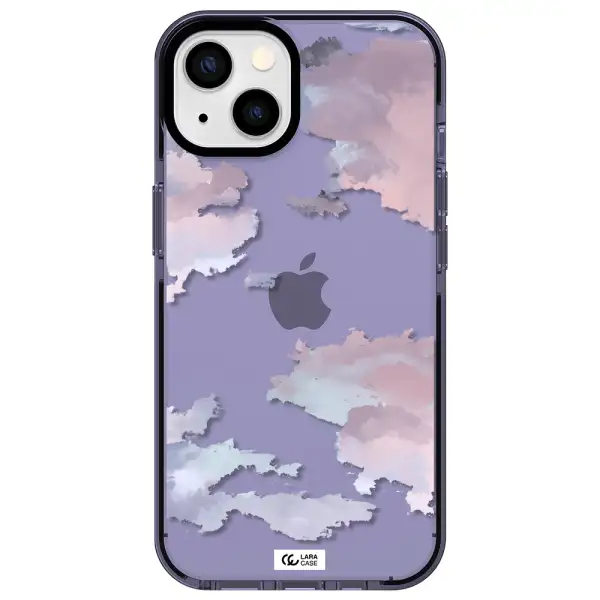 a close-up of a cloud Apple iPhone 13 impact Lilac Case